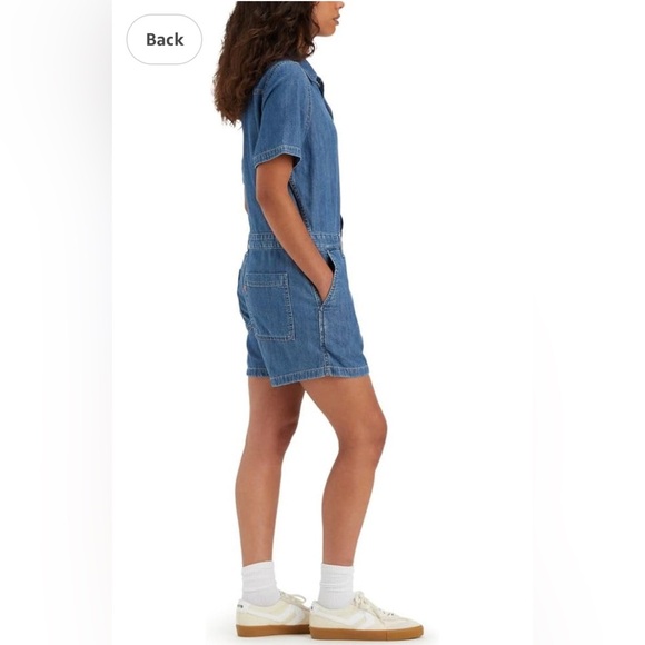 NWT Levi’s jean Denim Short Romper - Picture 3 of 10